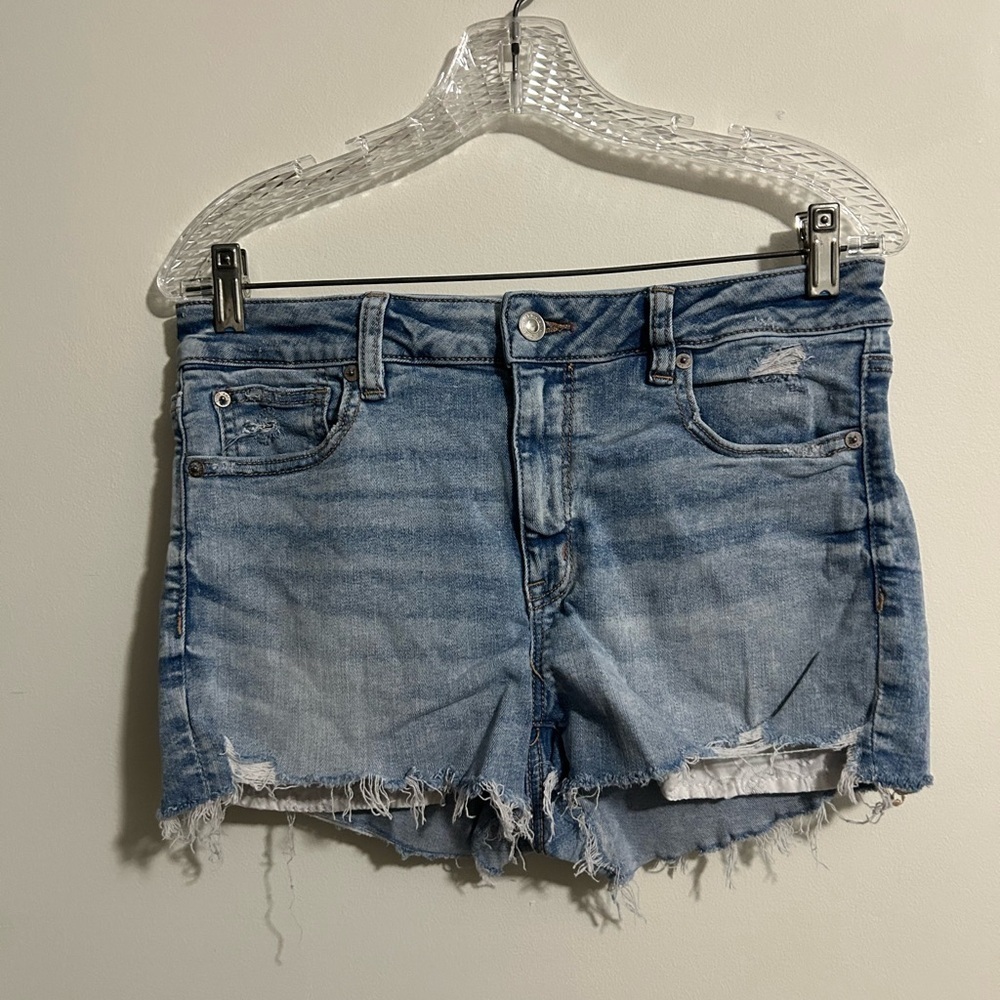 American Eagle High Waisted Shortie Jean Shorts